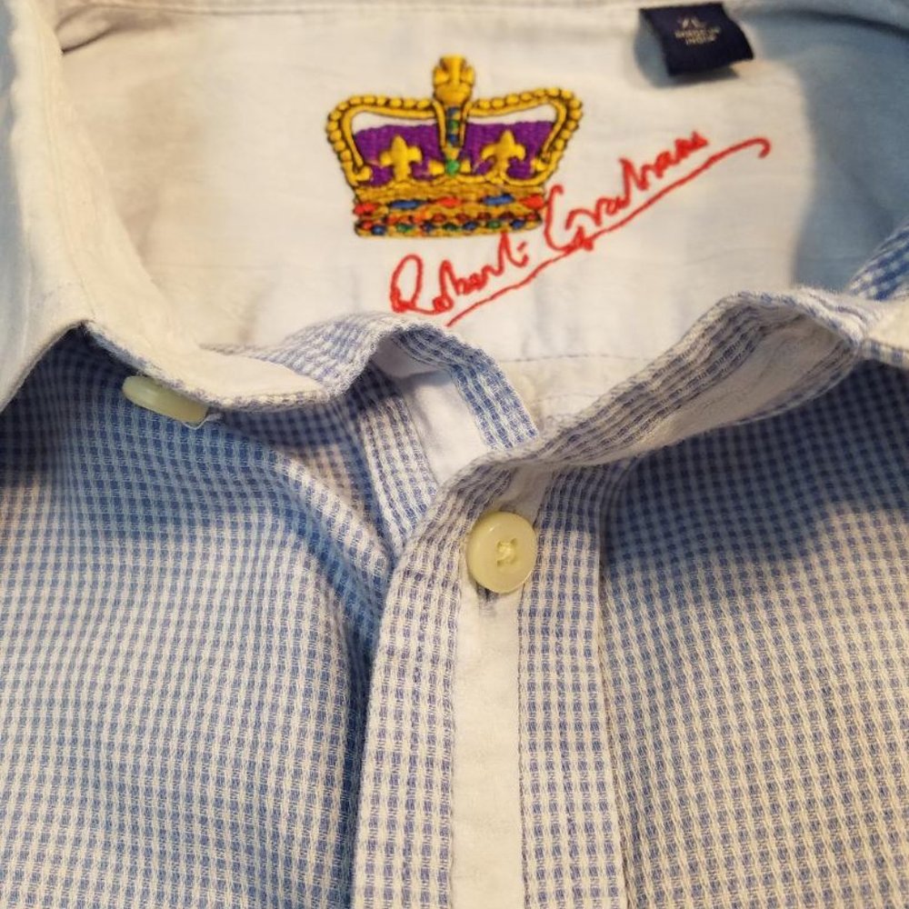 Excellent Robert Graham Men's XL Blue L/S Shirt - Picture 7 of 7